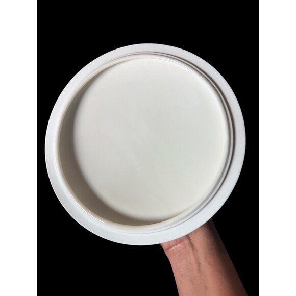 Covered White and Gold Accented Bowl w/ Handles By Jean Luce Paris France Vtg - Picture 10 of 11